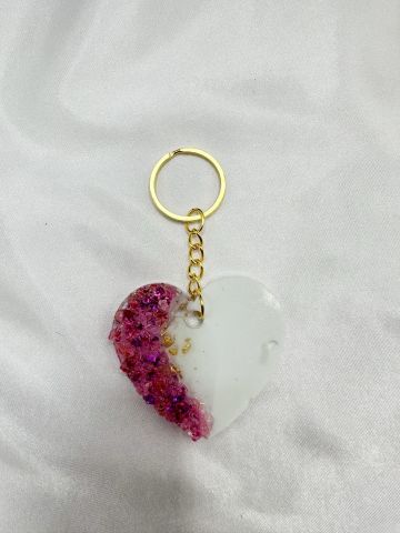 Epoksi Anahtarlık 11 (25 adet) Pembe
