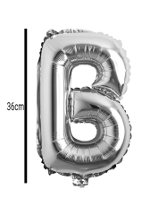 Harf Folyo Balon Gümüş 36cm B