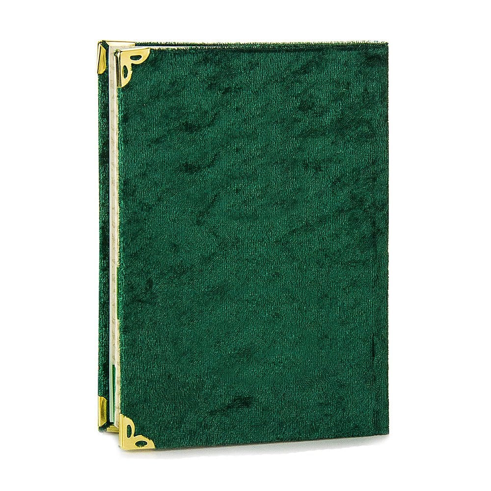 Hediyelik Kadife Kaplı Yasin 128 sayfa - 14x7cm 10 adet Zümrüt Yeşili