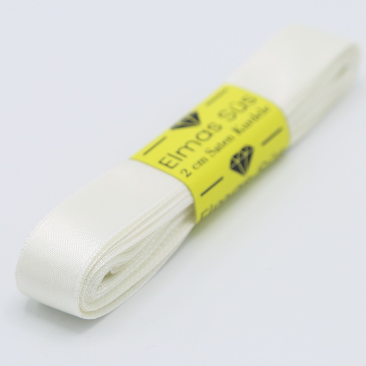 Saten Kurdele 2cm Krem
