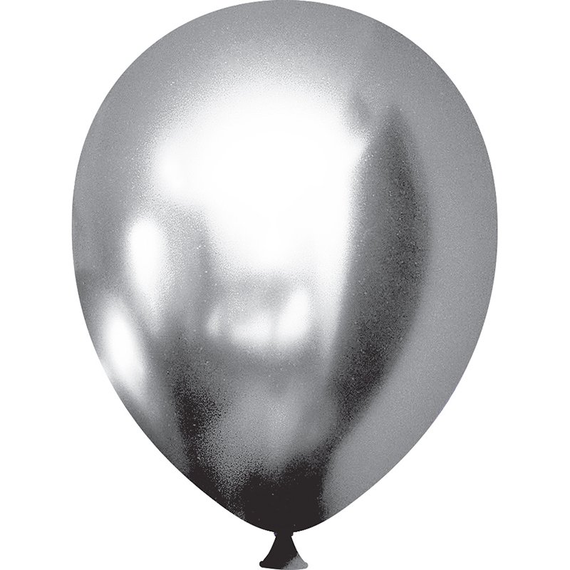Krom Balon 30cm (10 adet) Gümüş