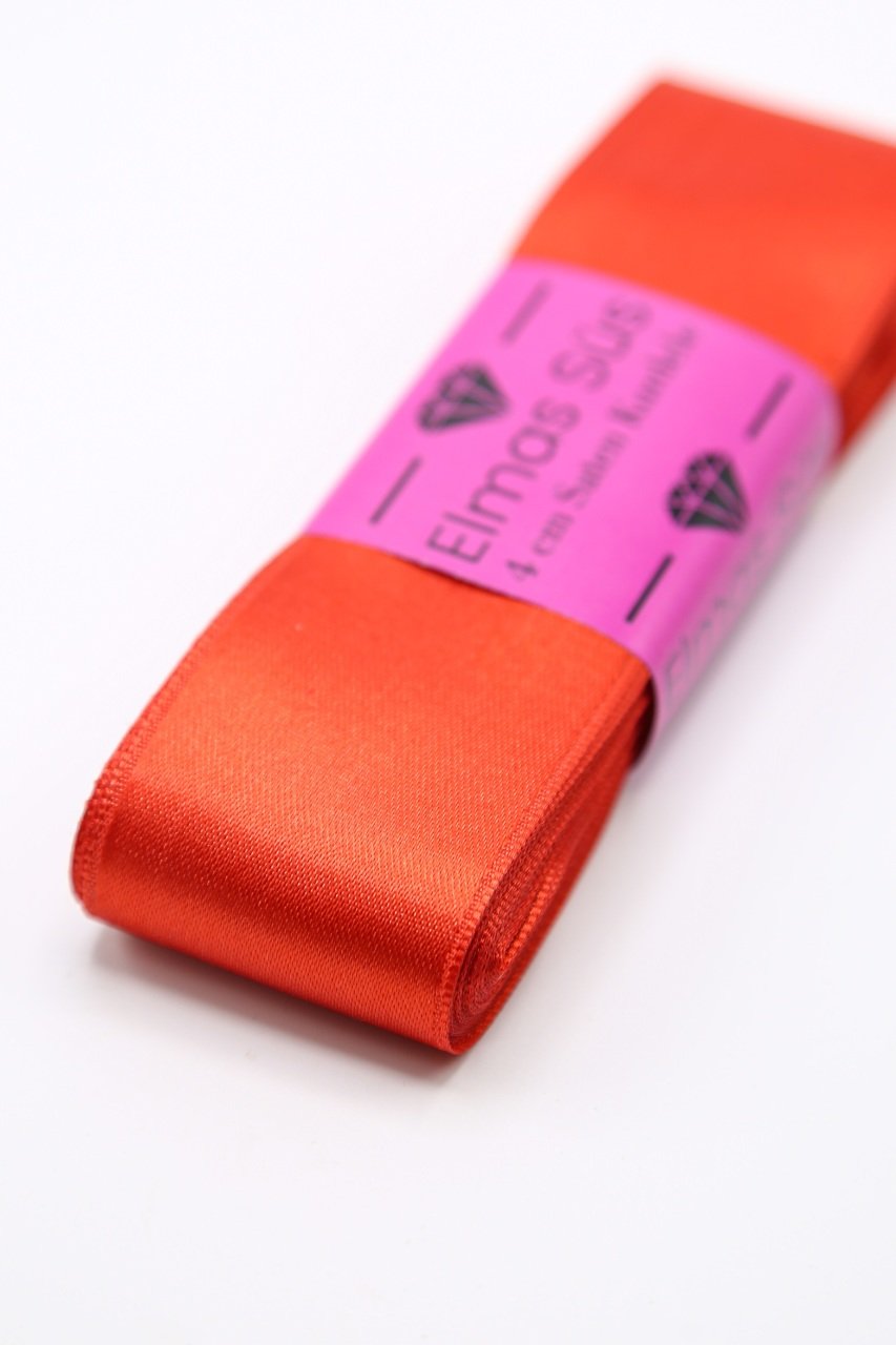 Saten Kurdele 4cm Kırmızı