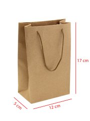 11x 5 x 17 İp Saplı Kağıt Çanta (25 adet) Kraft