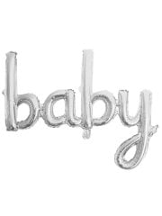 Baby' Yazılı Balon 90cm - Gümüş
