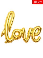 Love' Yazılı Balon 100cm - Altın