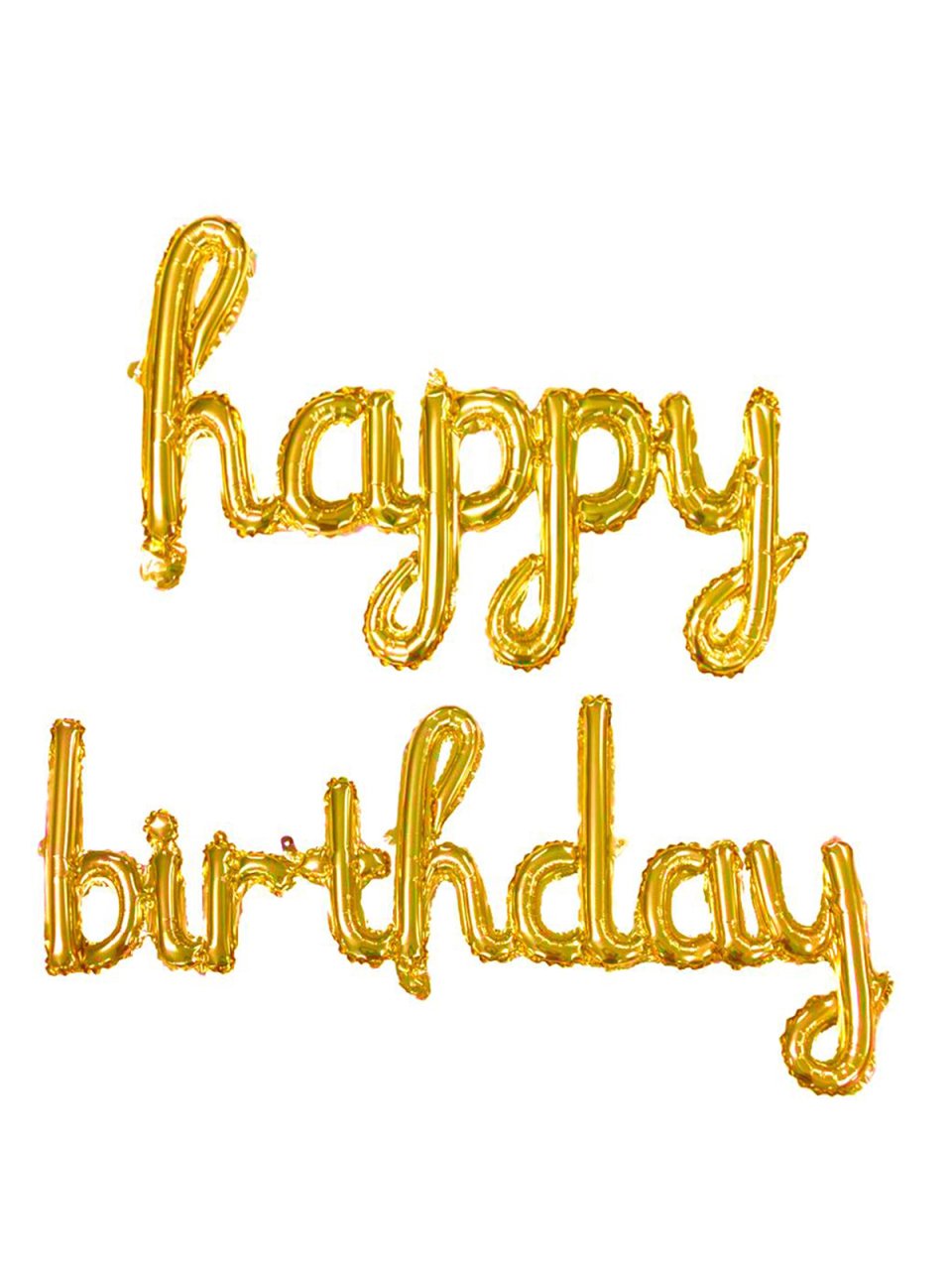 Happy Birthday' El Yazılı Set Balon  - Altın