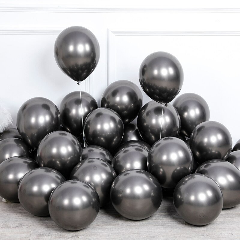 Krom Balon 30cm (50 adet) Siyah