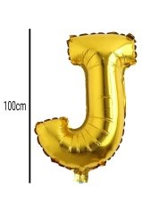 Harf Folyo Balon Altın 100cm J