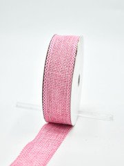 Kanaviçe Jüt Kurdele 2,5cm Pembe