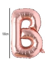 Harf Folyo Balon Rose Gold 100cm B