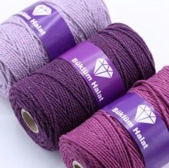 İki Büküm Makrome İpi (3mm - 500gr)