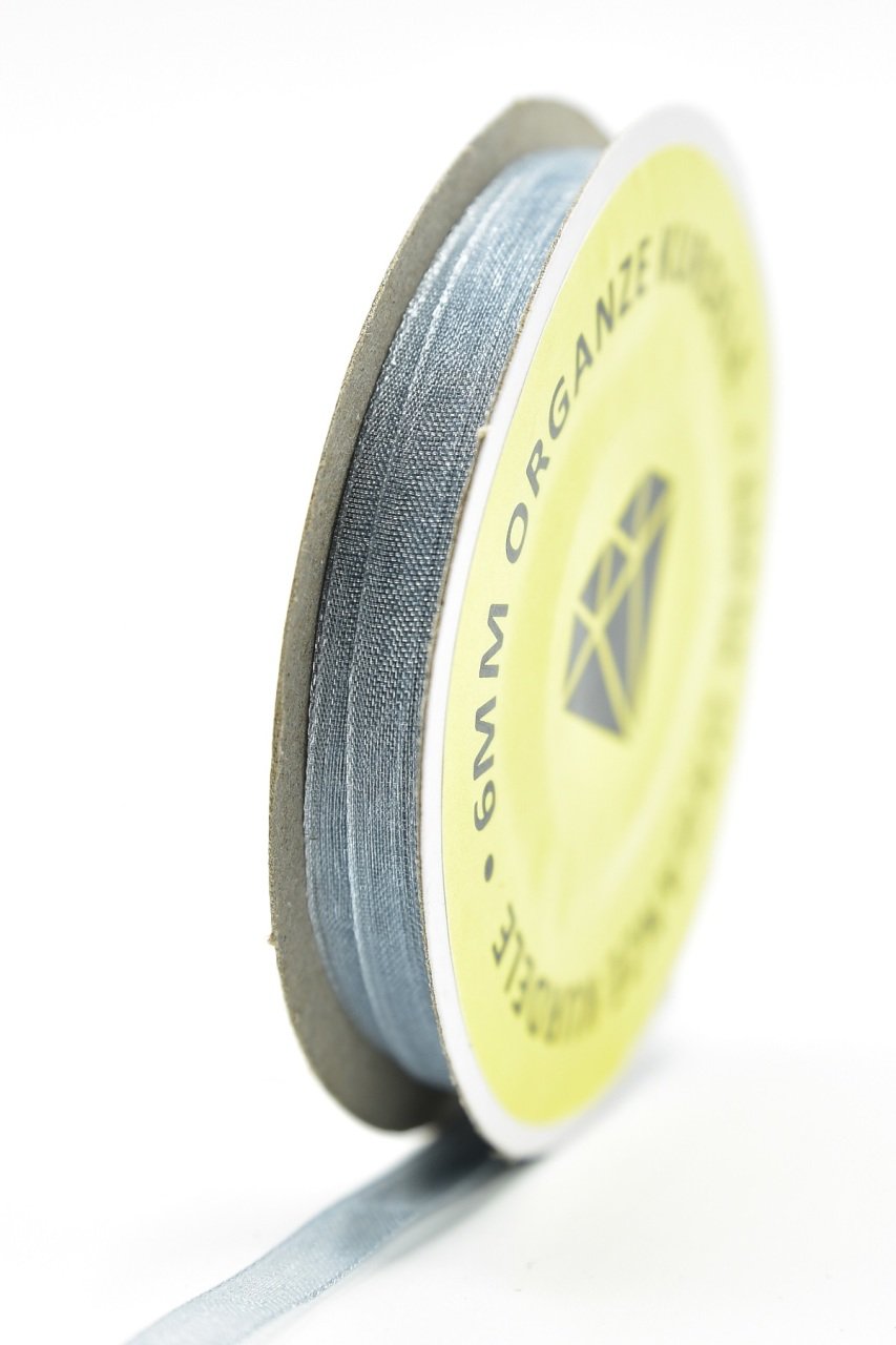 Organze Kurdele 6mm Gümüş