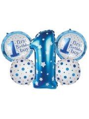 1 Yaş Set Folyo Balon - Mavi