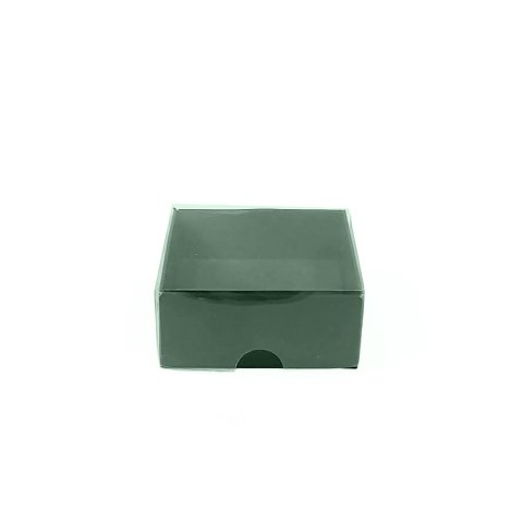 7x7x3 Asetat Kapaklı Karton Kutu - 50 adet Yeşil