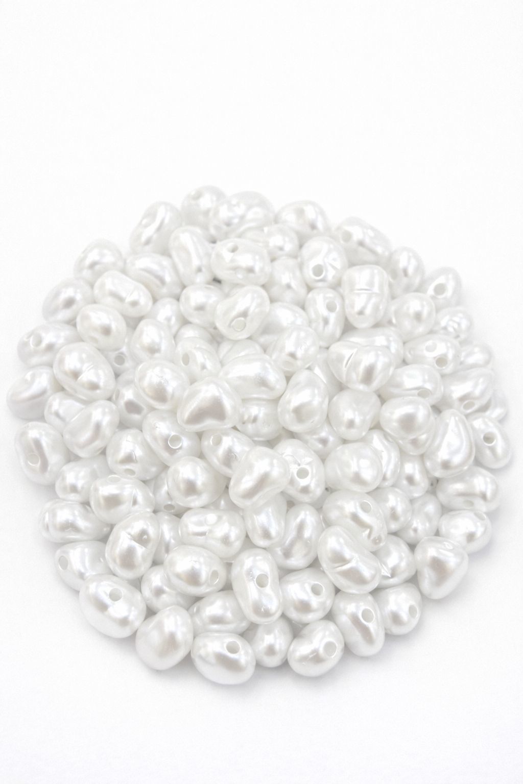 Yamuk İnci Boncuk 500gr Beyaz