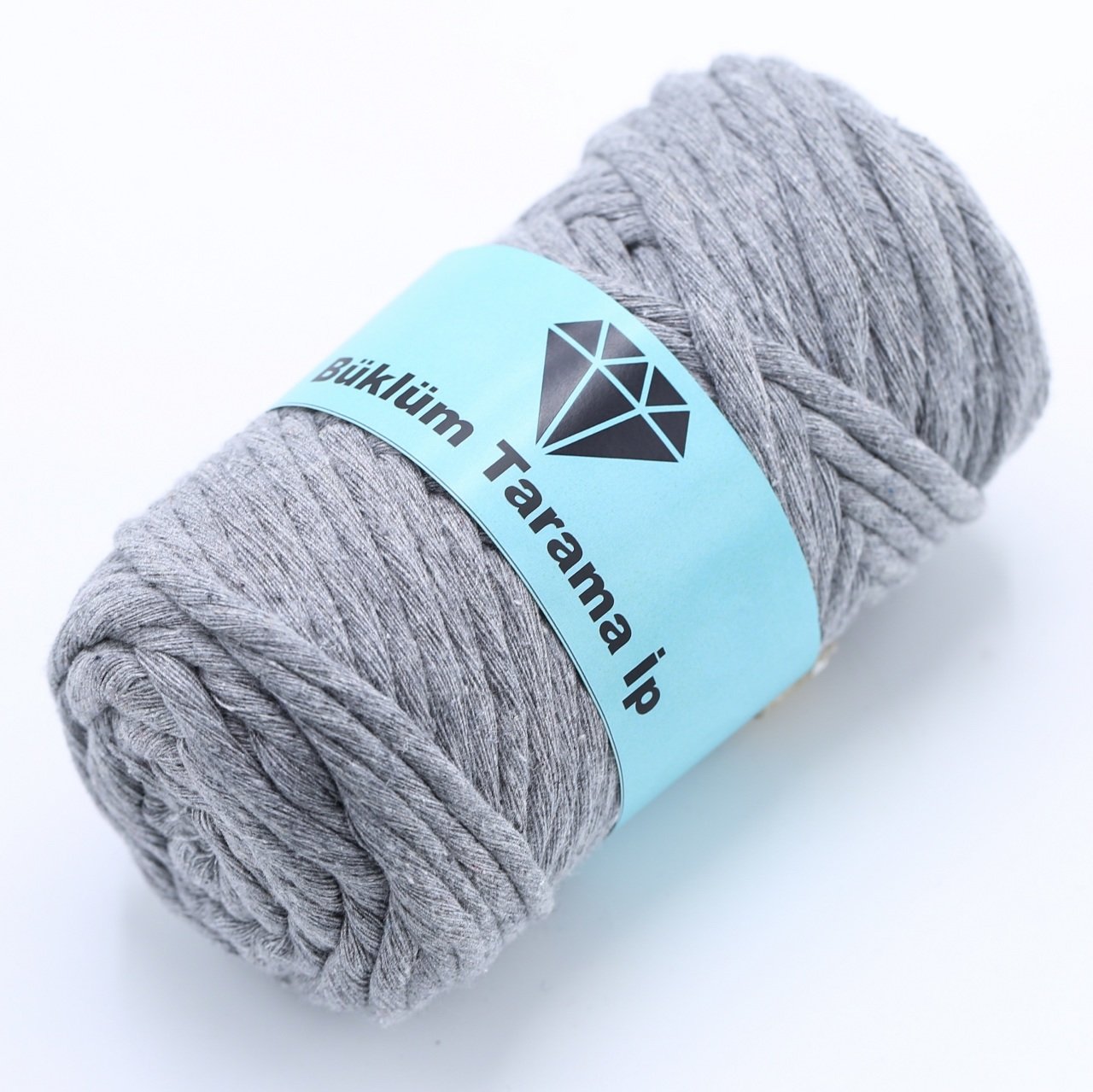 Tek Büküm Makrome İpi (5mm - 250gr) Gri