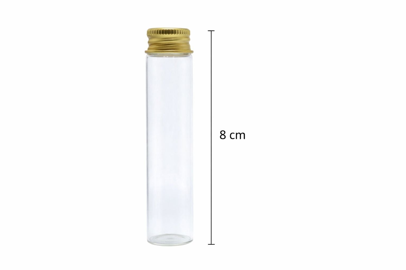 8 cm Gold Kapaklı Cam Şişe