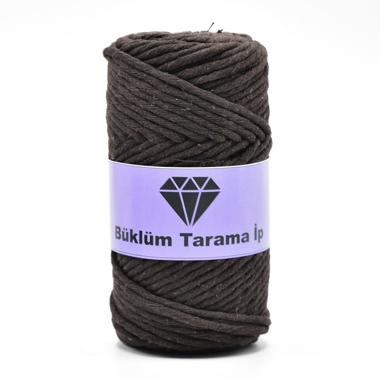 Tek Büküm Makrome İpi (3mm - 250gr) Koyu Kahve