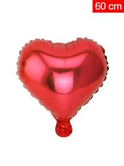 Kalp Folyo Balon 60cm - Kırmızı