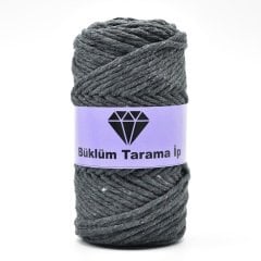Tek Büküm Makrome İpi (3mm - 250gr) Koyu Gri