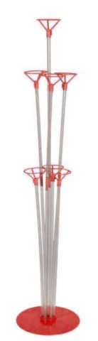 Balon Standı - 7 Çubuklu (75cm) Kırmızı