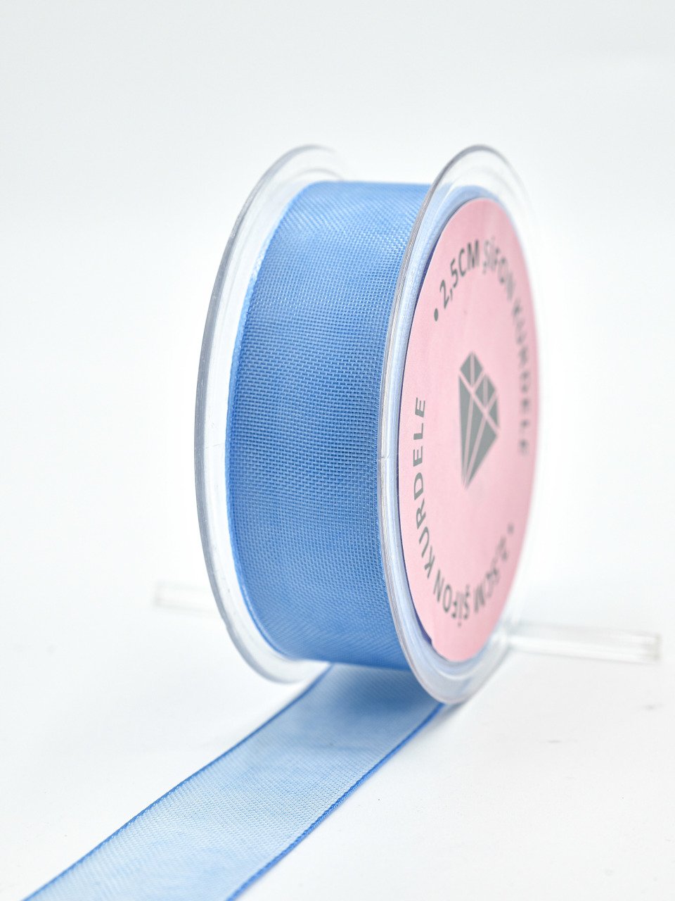 Şifon Kurdele 2.5cm Mavi
