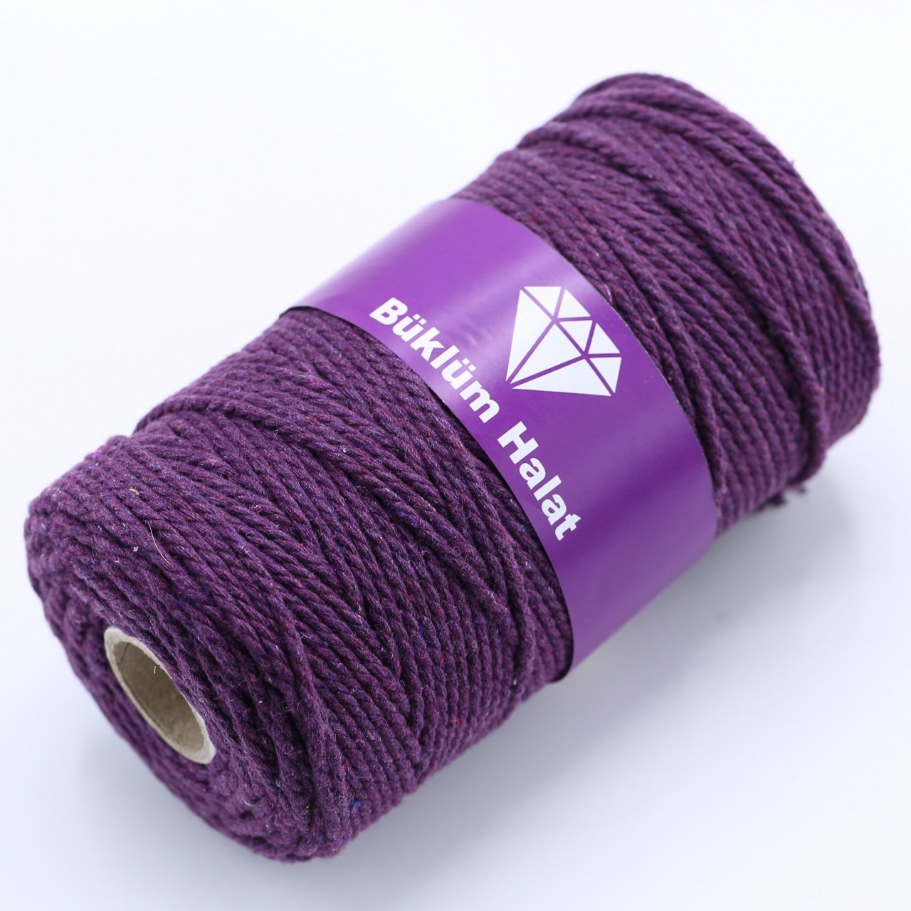İki Büküm Makrome İpi (3mm - 500gr) Mor