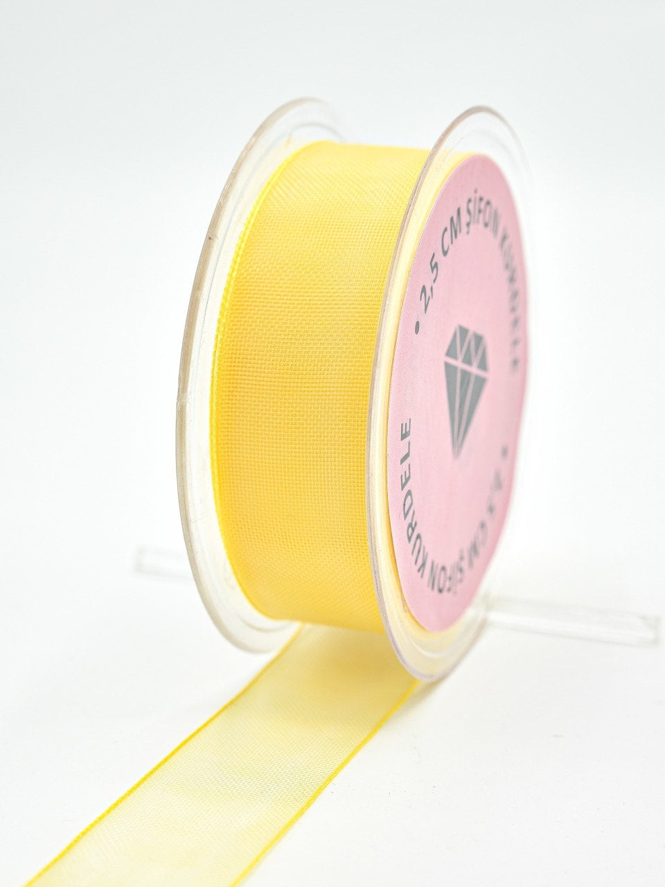 Şifon Kurdele 2.5cm Sarı