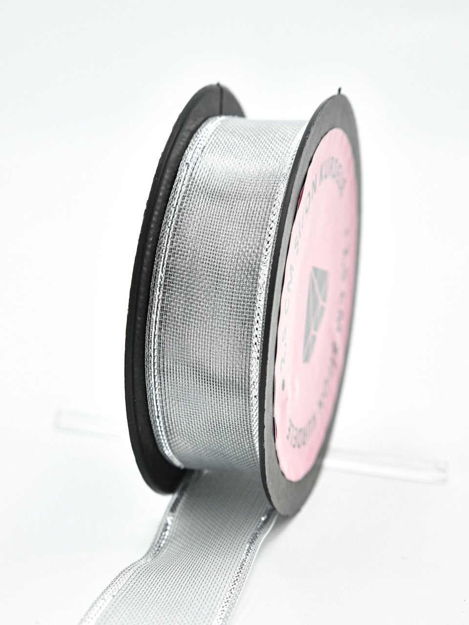 Şifon Kurdele 2.5cm Gümüş Simli