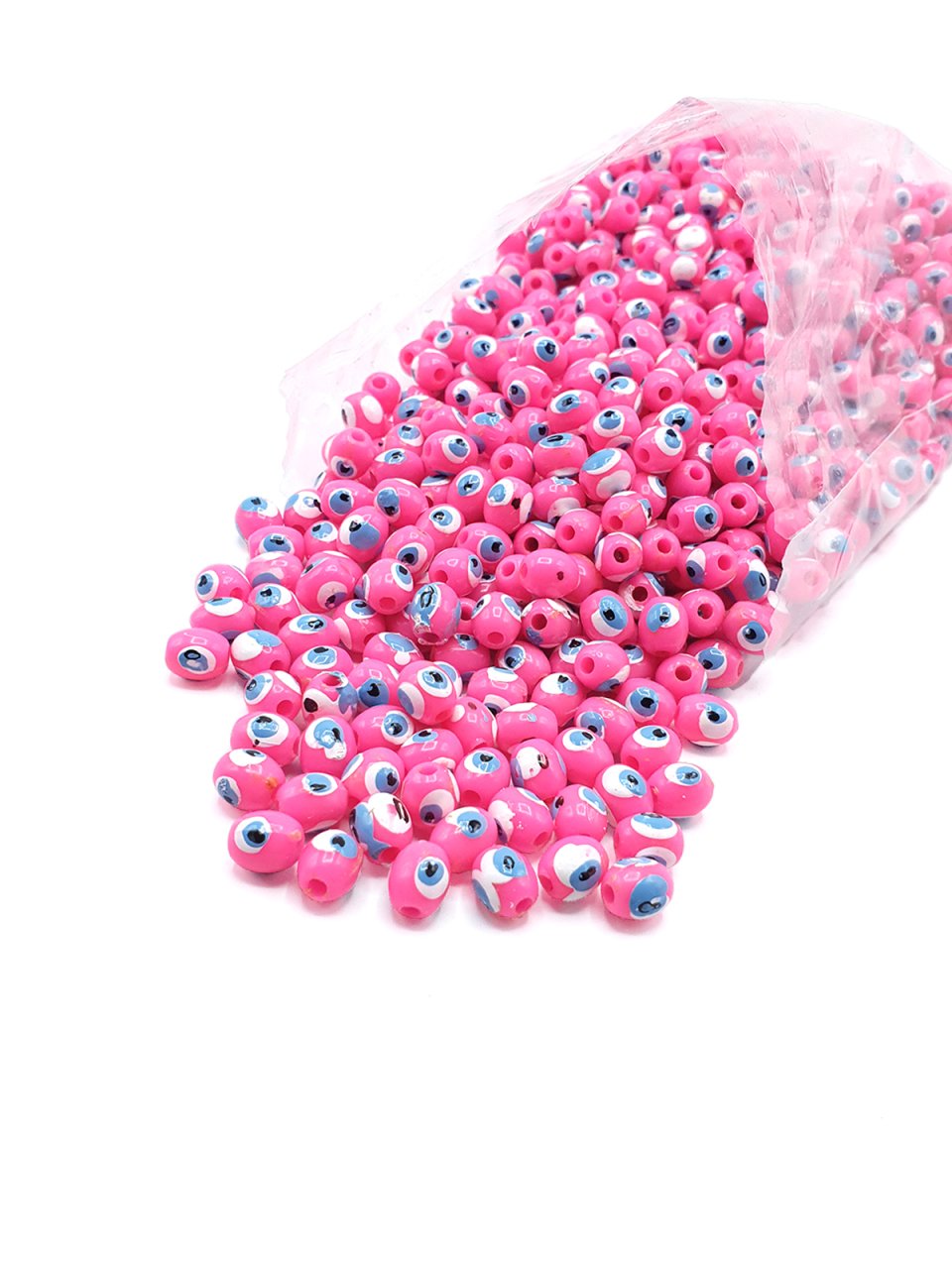 Delikli Nazar Boncuğu 500 adet Pembe
