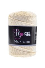 Polyester Makrome El Örgü ipi Krem