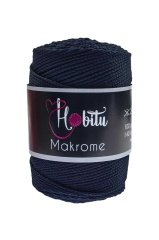 Polyester Makrome El Örgü ipi Koyu Lavicert