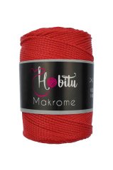 Polyester Makrome El Örgü ipi Kırmızı
