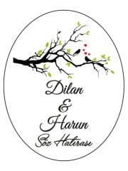 Hediye Şeffaf Epoksi Etiket 49