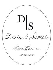 Hediye Şeffaf Epoksi Etiket 52