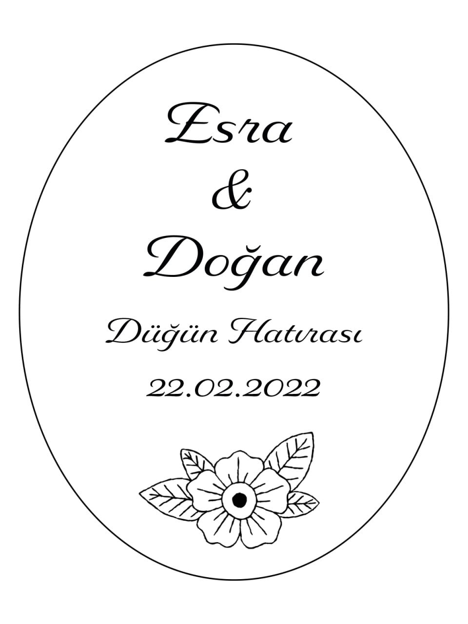 Hediye Şeffaf Epoksi Etiket 55