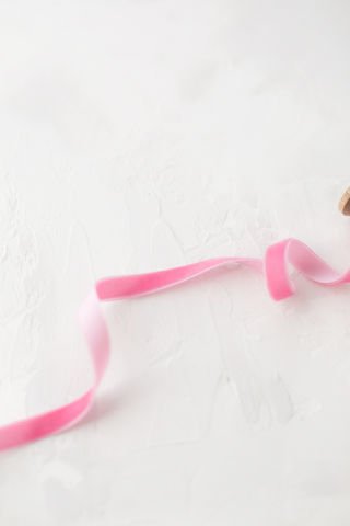 1cm Kadife Kurdele - 5m Pembe