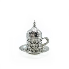Metal Söz Kahve Fincanı Gümüş