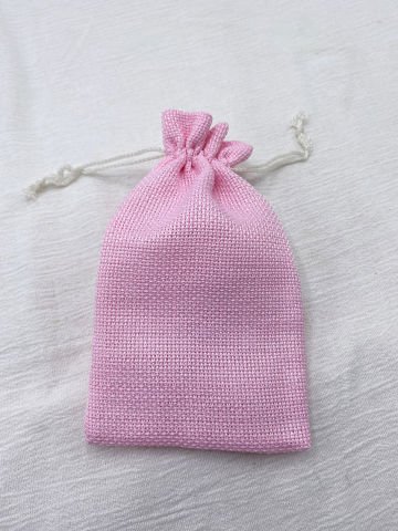 Keten Kese - 10 adet Pembe