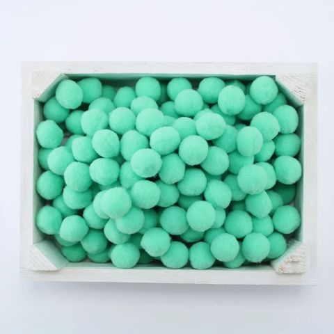 Peluş Ponpon Mint Yeşili
