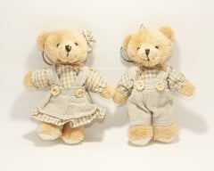 Kapı Süsü ve Takı Yastığı İçin Elbiseli Peluş Ayıcık (12cm)