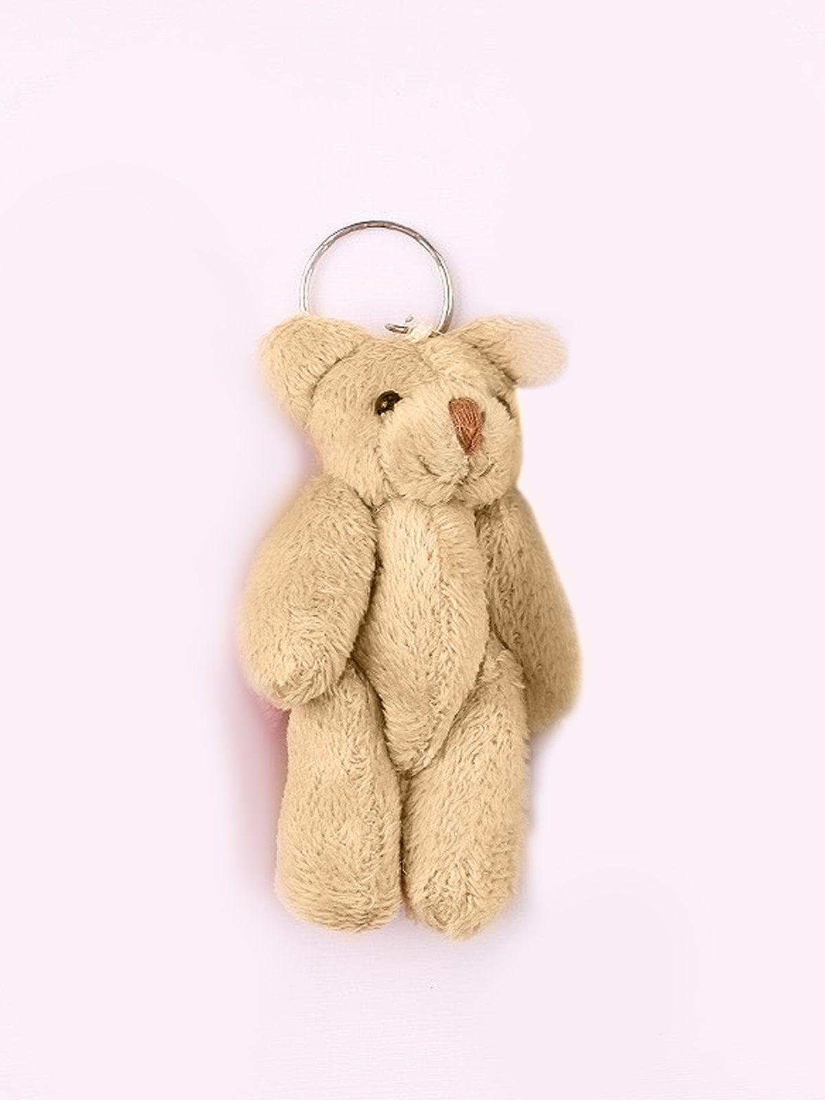 Mini Peluş Ayıcık Kapı Süsü Malzemesi - 8cm (5 adet) Kahverengi