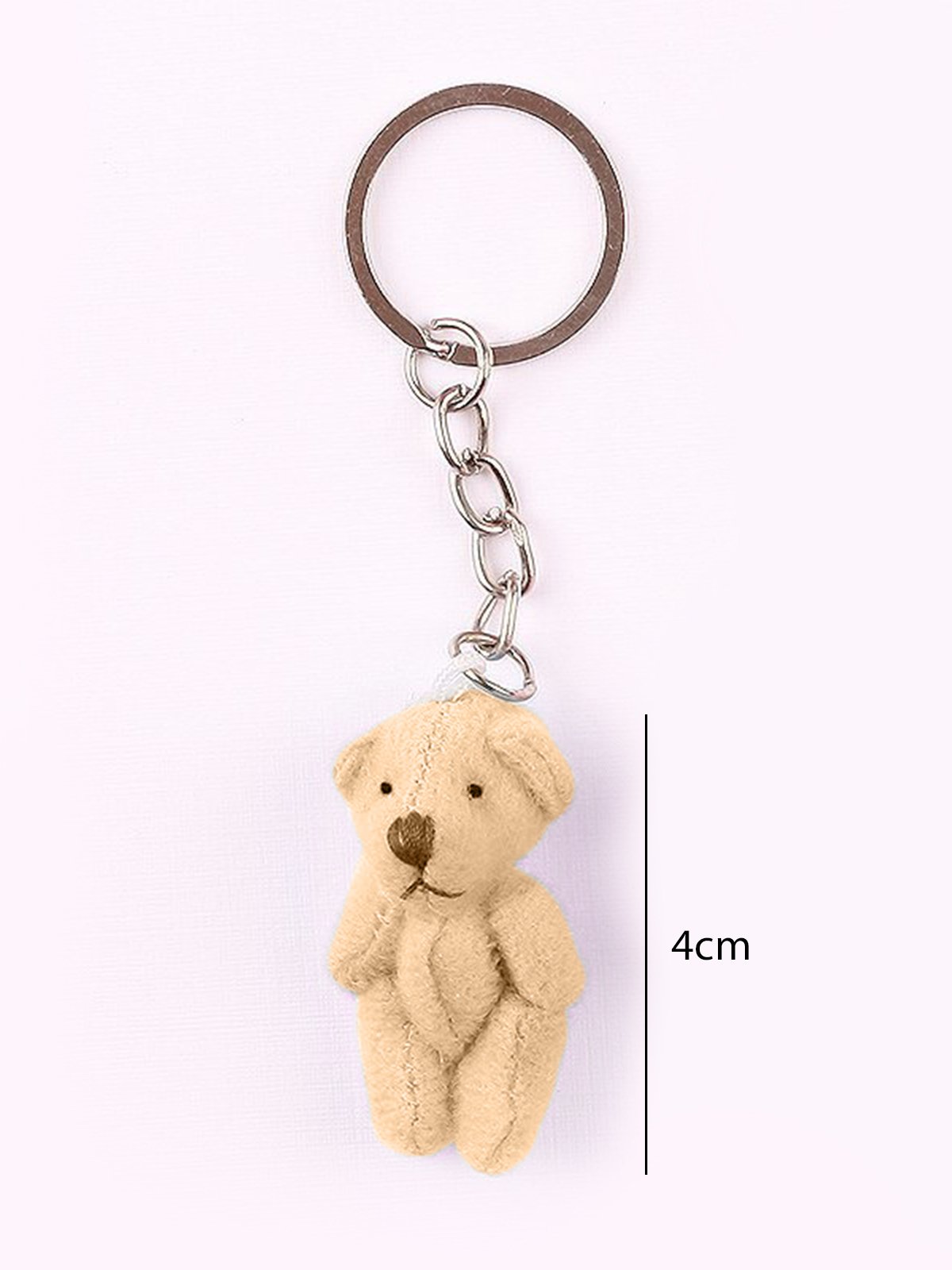 Peluş Ayıcık Anahtarlık ve Süsleme Malzemesi (10 adet) Kahverengi - 4cm