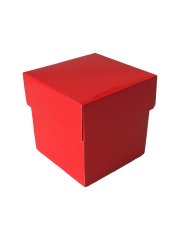 Renkli Karton Kutu (5x5cm) 50 adet Kırmızı