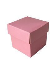 Renkli Karton Kutu (5x5cm) 50 adet Pembe