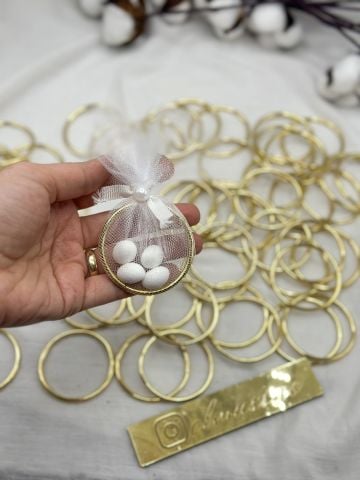 Hediyelik Yuvarlak  Metal Halka    50 adet