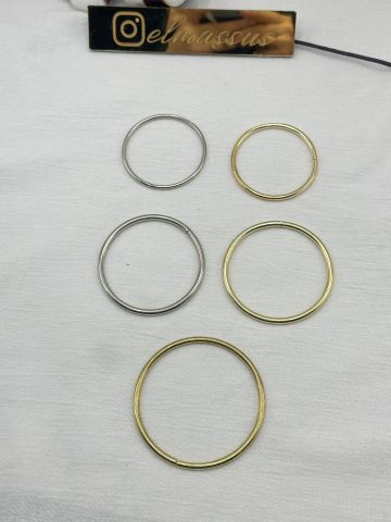 Hediyelik Yuvarlak  Metal Halka    50 adet Gümüş - 7cm