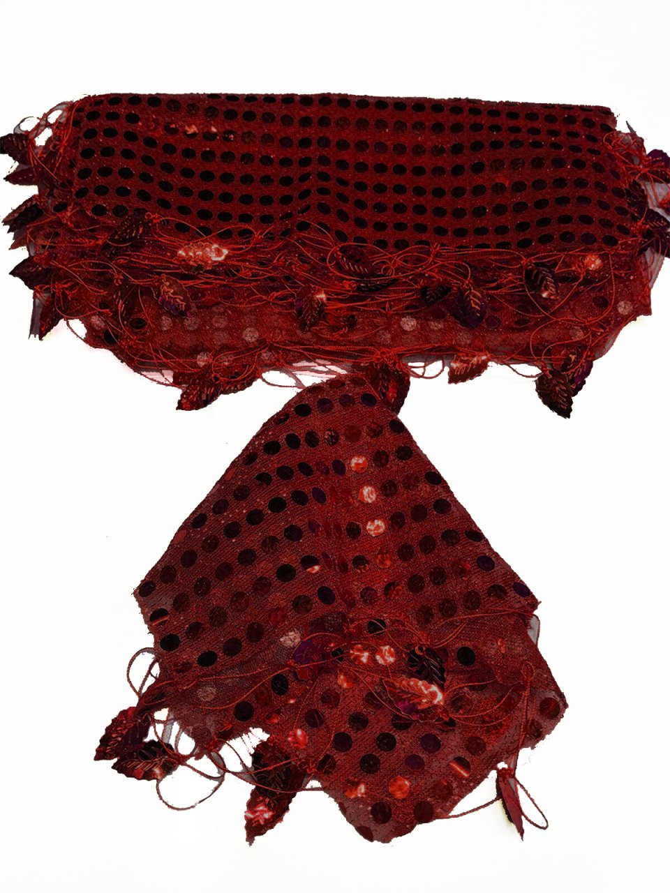 Pullu Halay Mendili (10 adet) Bordo