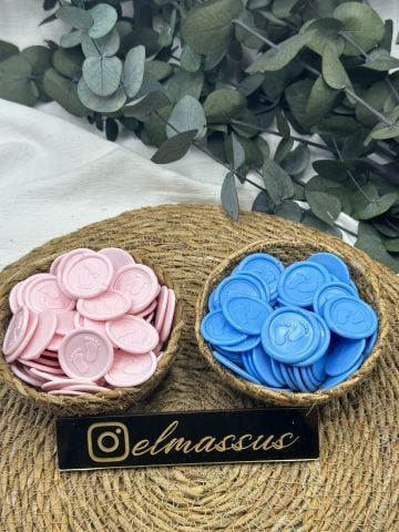 Mühür 100 adet Pembe Bebek Ayağı