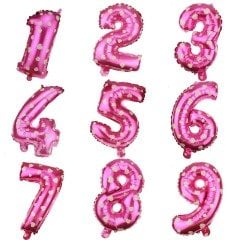 Rakam Folyo Balon Pembe 36cm